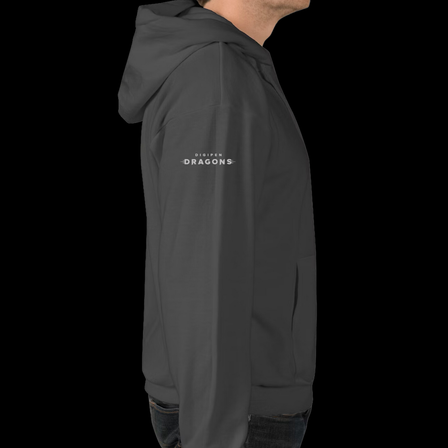 DigiPen Dragons Hoodie in Battle Shield Gray