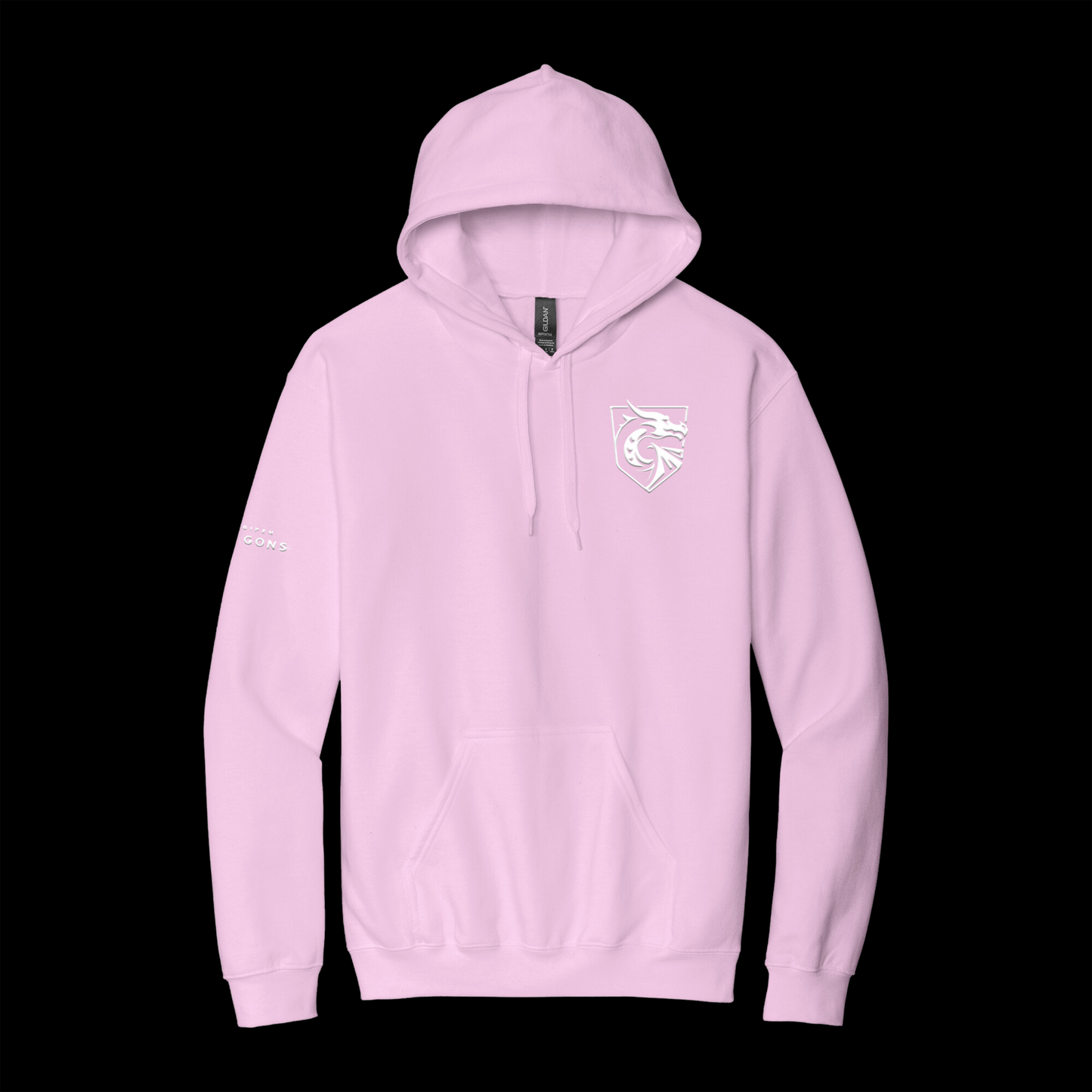 DigiPen Dragons Hoodie in Preppy Pink